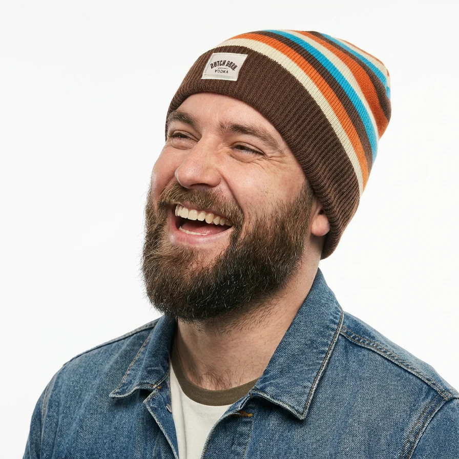 Dutch Barn Retro Striped Beanie - Image 3