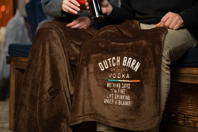 Dutch Barn Vodka 'I'm Fine' Fleece Blanket
