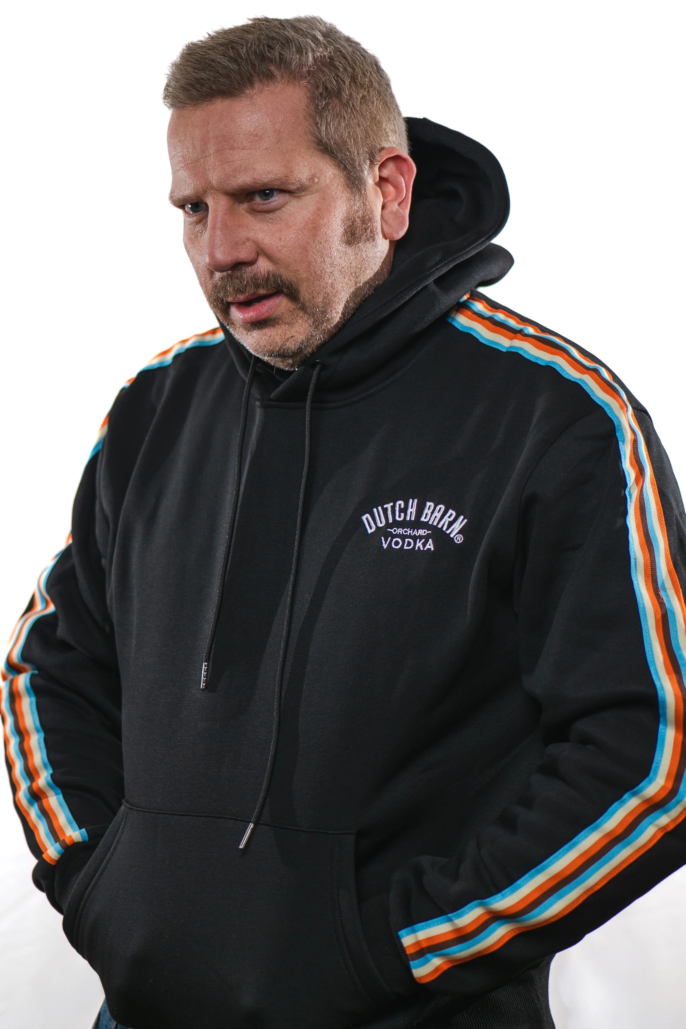 Dutch Barn Vodka Retro Stripe Hoodie - Image 3