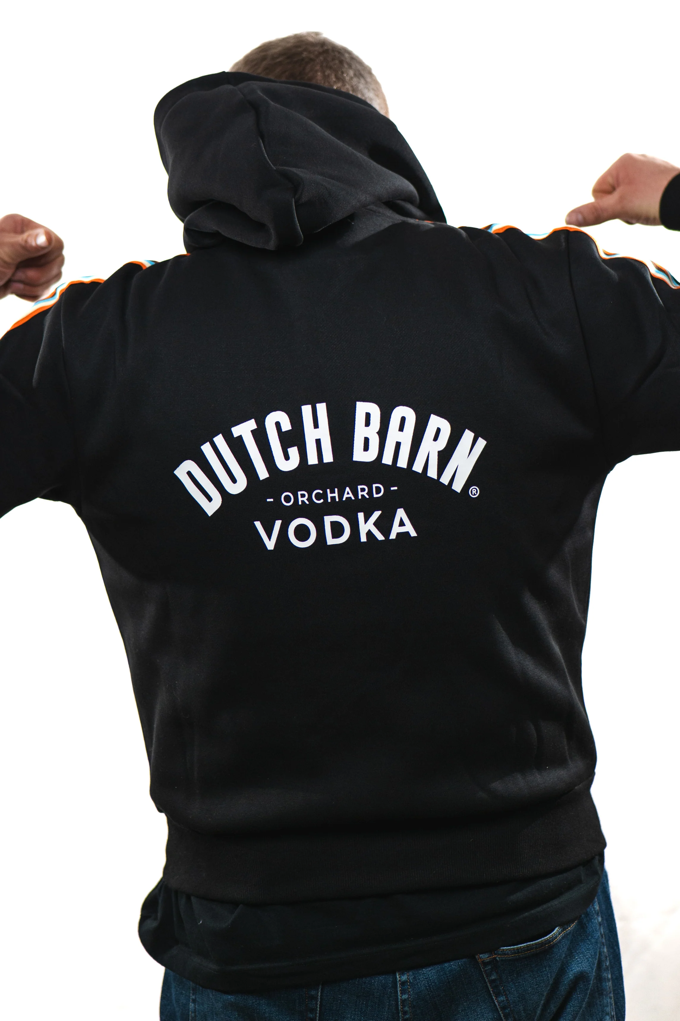 Dutch Barn Vodka Retro Stripe Hoodie - Image 5